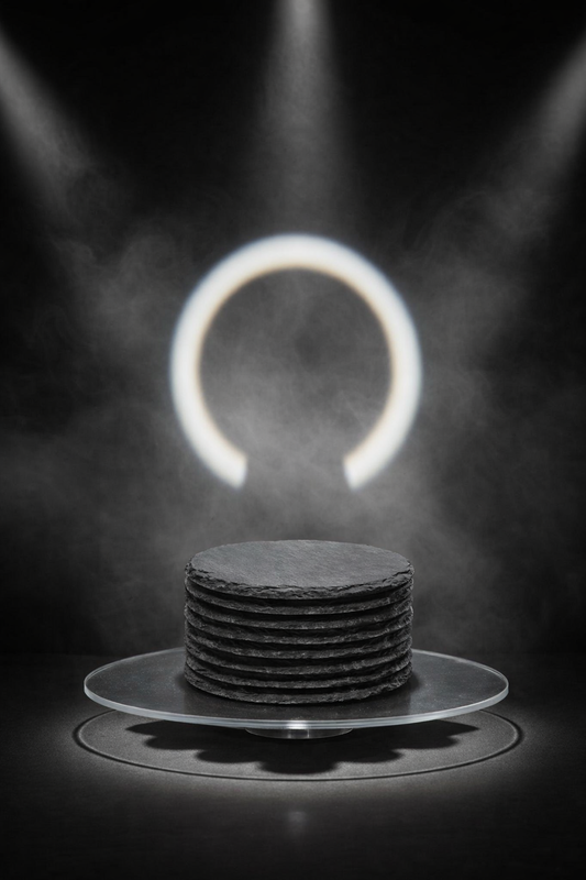 Untersetzer Aus Schwarzem Schiefer in Großen Mengen, Runde Tassenuntersetzer Zum Gravieren, Handgefertigte Getränkeuntersetzer, Bar-Untersetzer Mit Kratzfester Unterseite