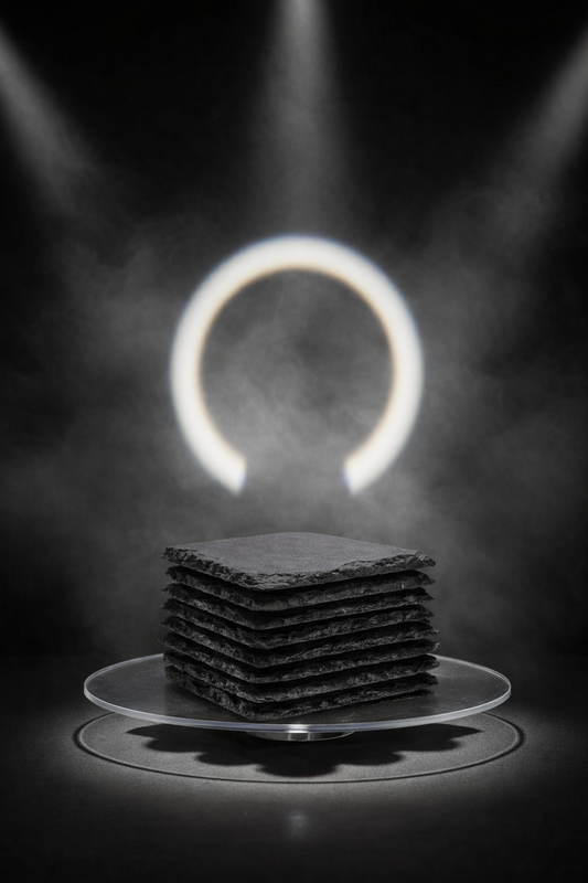 Untersetzer Aus Schwarzem Schiefer, Quadratische Tassenuntersetzer Zum Gravieren, Handgefertigte Getränkeuntersetzer, Bar-Untersetzer Mit Kratzfester Unterseite