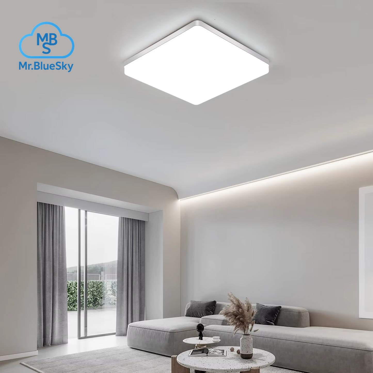 48 W Quadratische Led-Deckenleuchte, 5400 Lm Led-Deckenleuchte, IP44 6500 K Led-Deckenleuchte, Deckenleuchte Für Badezimmer