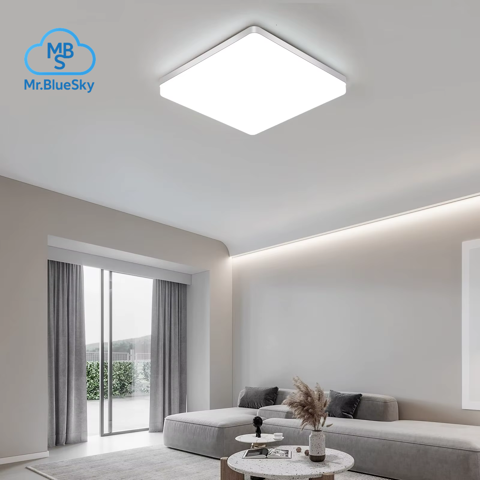 48 W Quadratische Led-Deckenleuchte, 5400 Lm Led-Deckenleuchte, IP44 6500 K Led-Deckenleuchte, Deckenleuchte Für Badezimmer