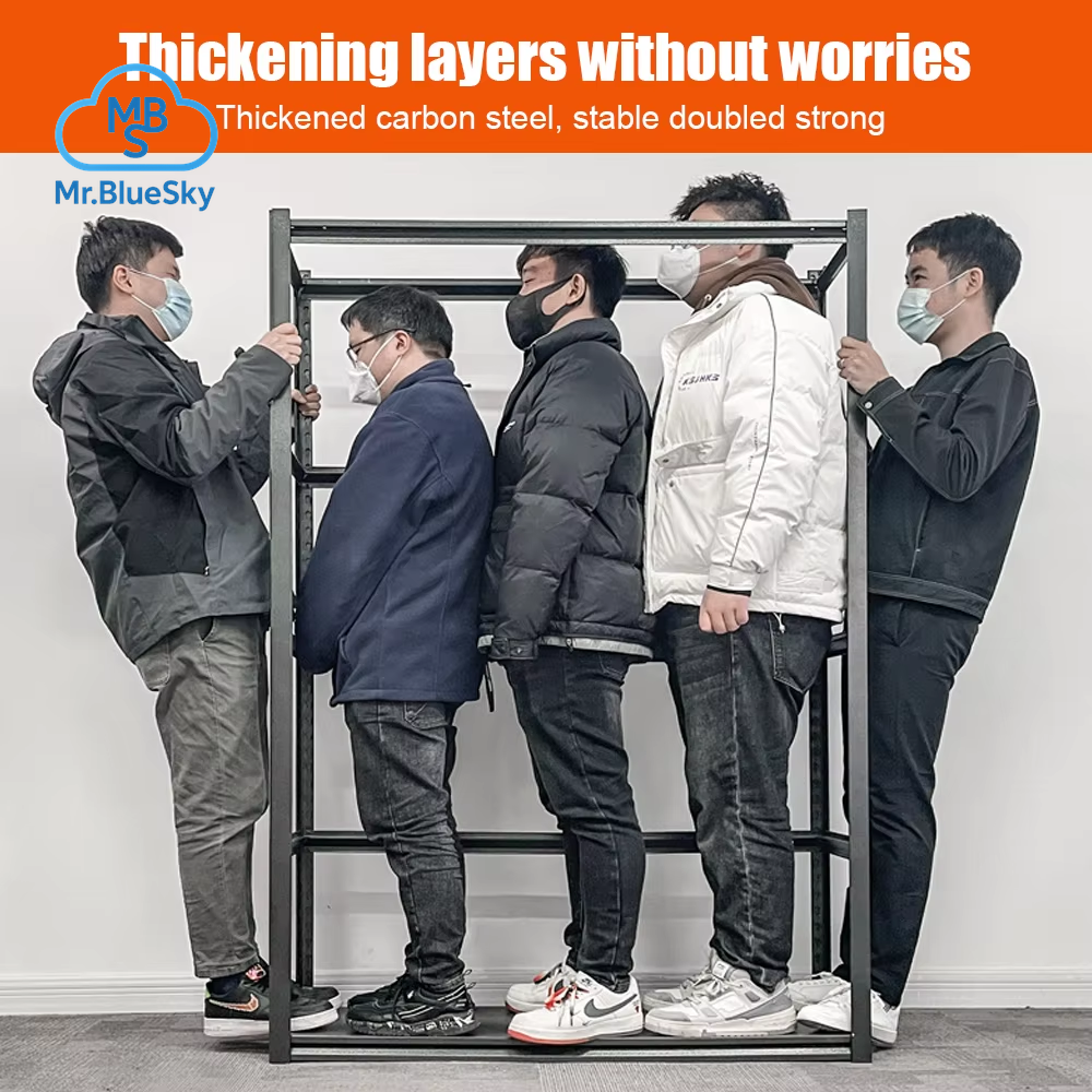 3/4-Stufiges Lagerregal, Robuste, Verstellbare Supermarktregale, Lagerregale Aus Kohlenstoffstahl, Lagerregale Für Den Haushalt