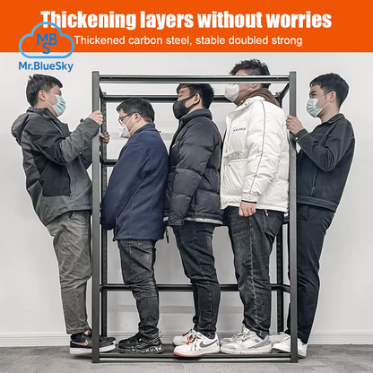 3/4-Stufiges Lagerregal, Robuste, Verstellbare Supermarktregale, Lagerregale Aus Kohlenstoffstahl, Lagerregale Für Den Haushalt