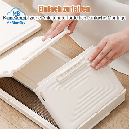 2/4/5 Etagen Faltbare Aufbewahrungsbox Mit Deckel, Zusammenklappbare Aufbewahrung, Schuhregal, Organizer, Haushalts-Organizer, Box Mit Rädern