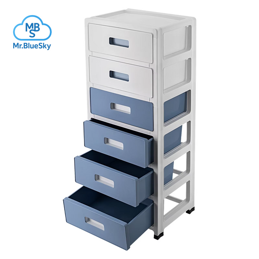 Aktenschrank Mit 6 Schubladen, Abschließbare Schubladen Mit Geräuschlosen Rädern, Büro-Organizer, Mehrschichtige Aufbewahrung, Aktenschrank Für Zuhause Und Büro