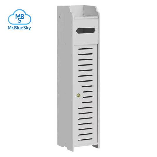 Badezimmer-Bodenschrank, Schlanke Aufbewahrung Geschlossen, Aufbewahrungsschrank Für Zuhause Mit Türen Und Regalen, Wasserdichtes Küchenlagerregal