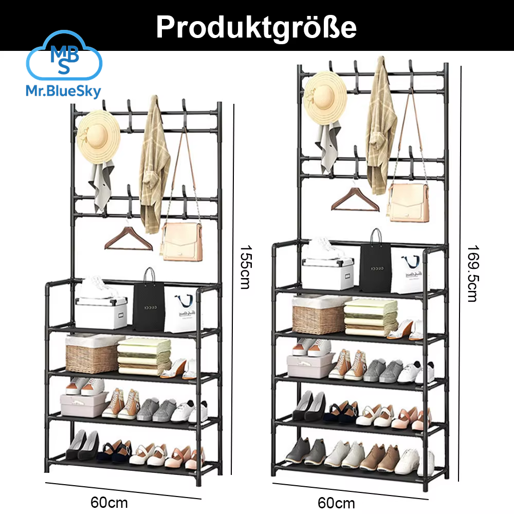 DIY Schuh- Und Hutablage, Kleiderbügel, Organizer, Bodenstehend, Aufbewahrungsregal, Tür, Einfaches Mehrschichtiges Schuhregal