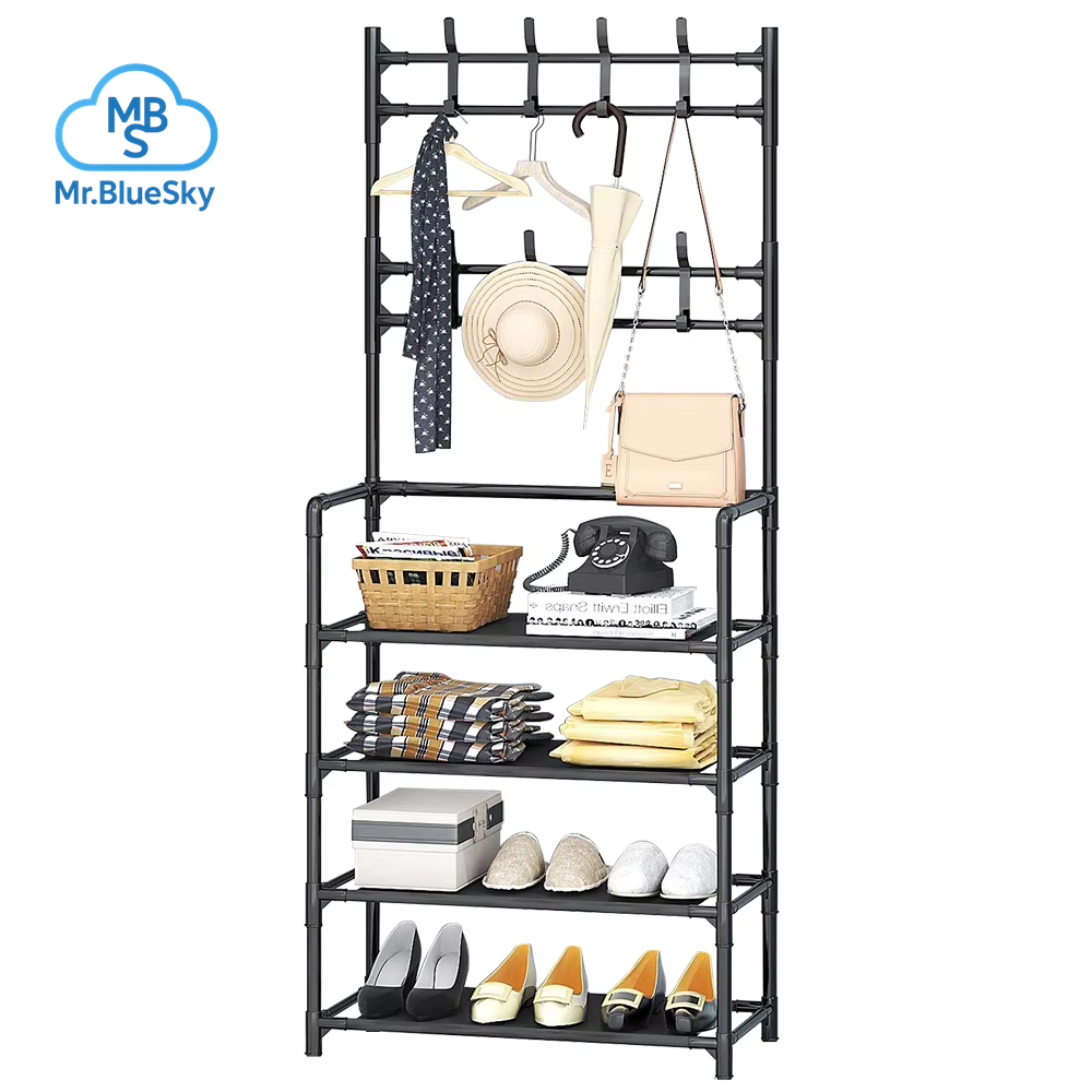 DIY Schuh- Und Hutablage, Kleiderbügel, Organizer, Bodenstehend, Aufbewahrungsregal, Tür, Einfaches Mehrschichtiges Schuhregal