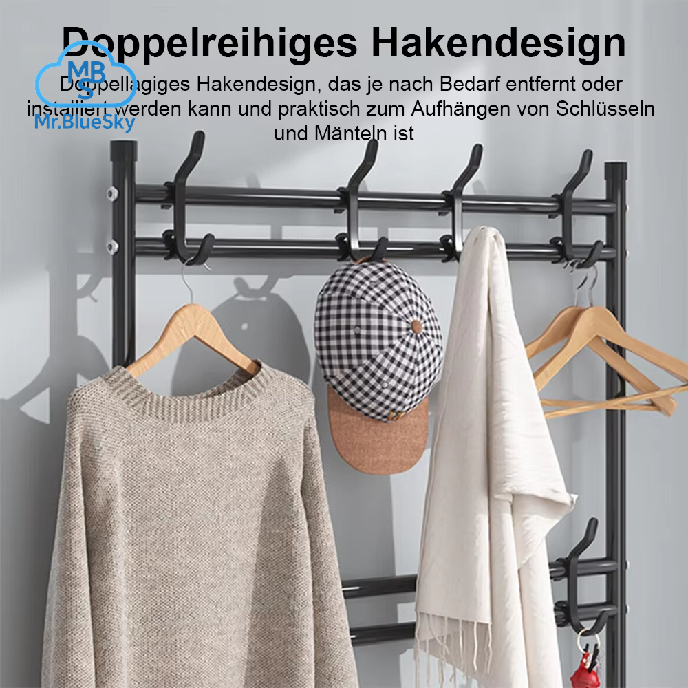 DIY Schuh- Und Hutablage, Kleiderbügel, Organizer, Bodenstehend, Aufbewahrungsregal, Tür, Einfaches Mehrschichtiges Schuhregal