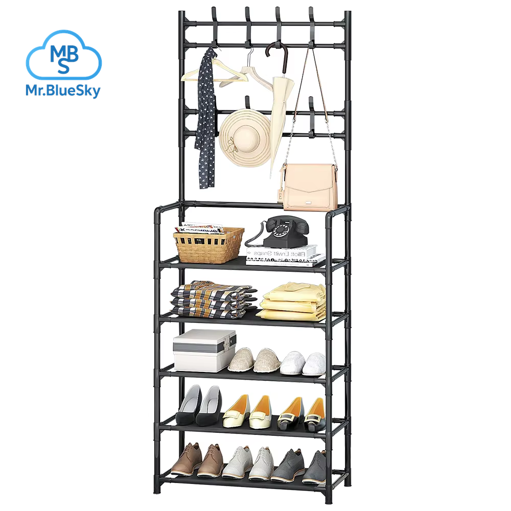 DIY Schuh- Und Hutablage, Kleiderbügel, Organizer, Bodenstehend, Aufbewahrungsregal, Tür, Einfaches Mehrschichtiges Schuhregal