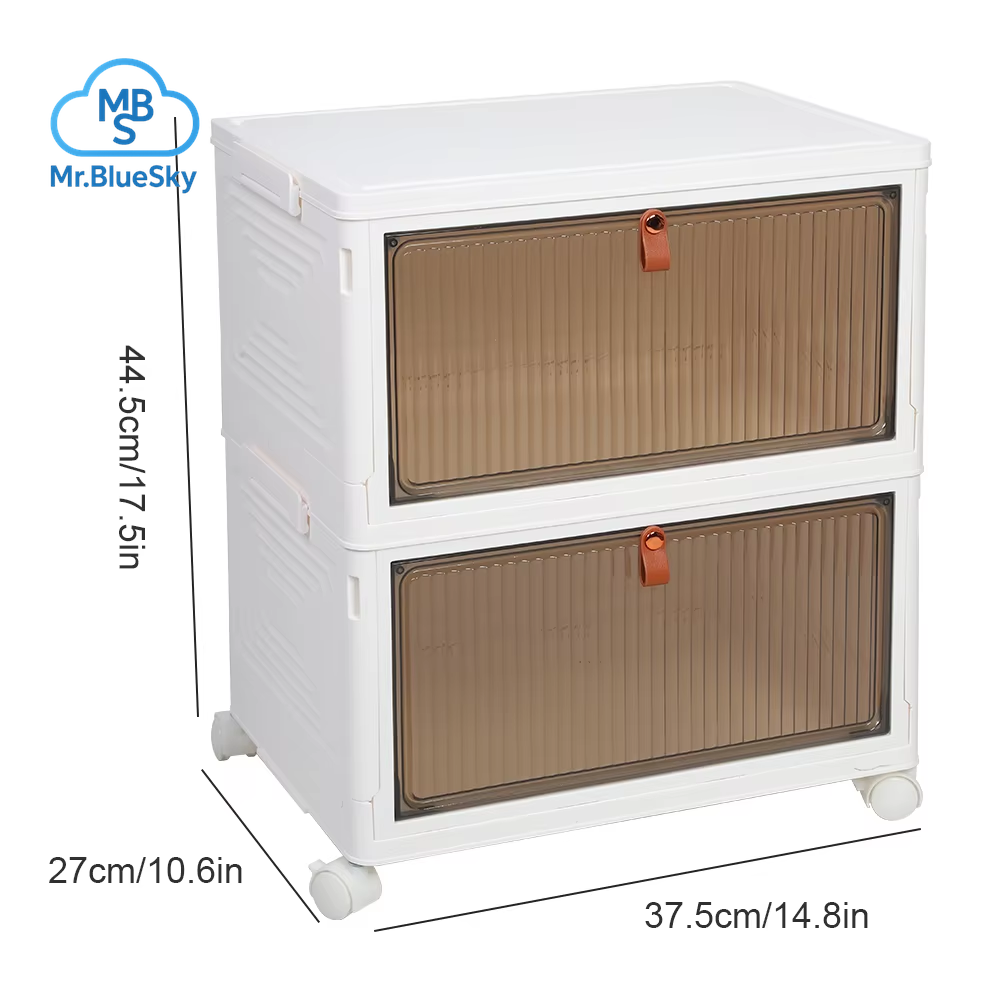 2/4/5 Etagen Faltbare Aufbewahrungsbox Mit Deckel, Zusammenklappbare Aufbewahrung, Schuhregal, Organizer, Haushalts-Organizer, Box Mit Rädern