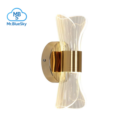 Goldene Acryl-Wandleuchte, 12-W-Led-Wandleuchte Mit 3 Farbtemperaturoptionen (3000 K/4000 K/6500 K), Perfekt Für Den Flur