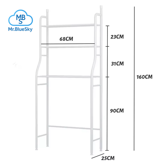 Waschmaschinenregale, Mehrschichtige, Bodenstehende Badezimmer-Aufbewahrungsregale, Multifunktionaler Badezimmerschrank