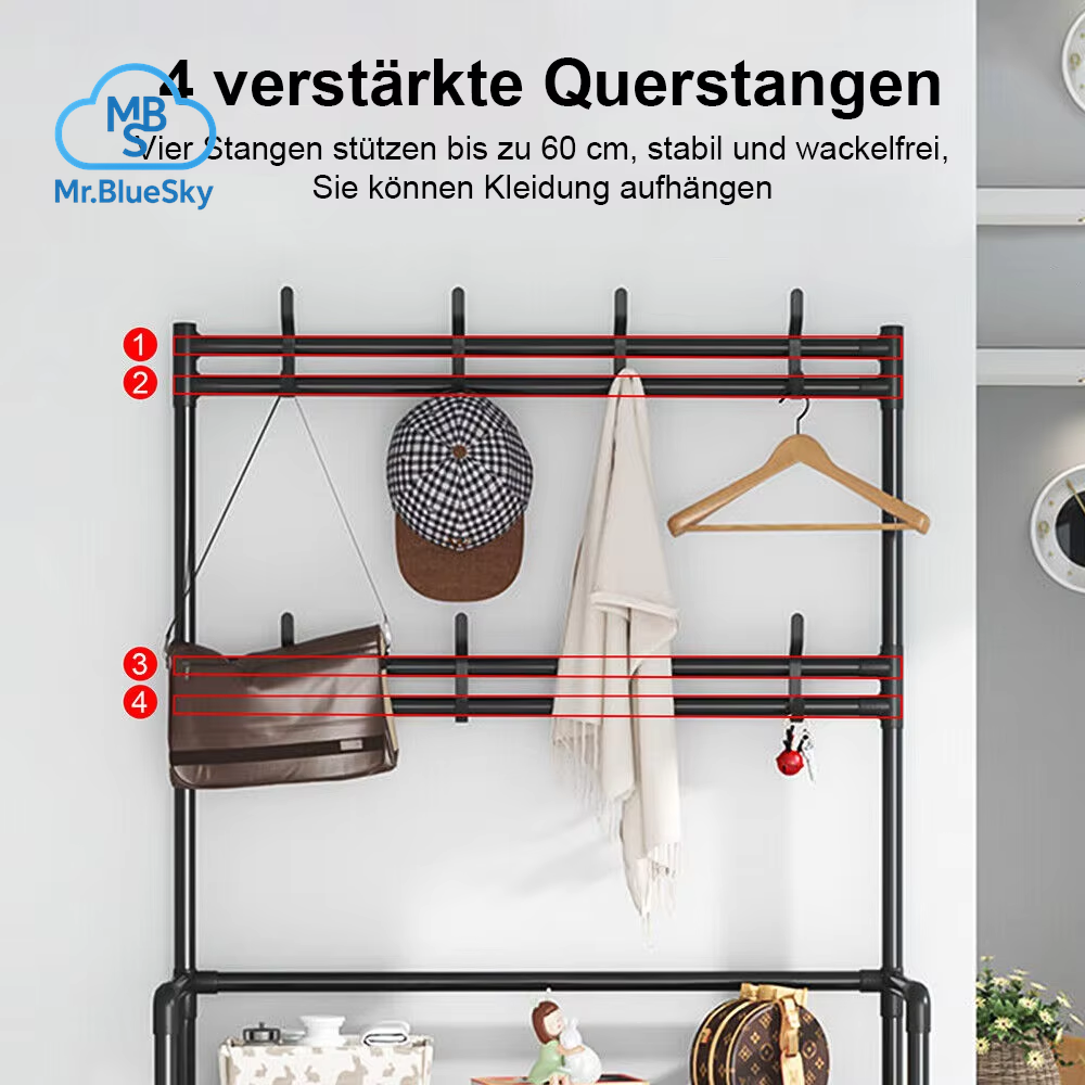 DIY Schuh- Und Hutablage, Kleiderbügel, Organizer, Bodenstehend, Aufbewahrungsregal, Tür, Einfaches Mehrschichtiges Schuhregal