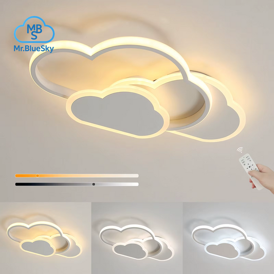 Deckenleuchte, 32 W, Kreative Led-Deckenleuchte Mit Dimmbarer Fernbedienung, 3000–6500 K, 2800 Lm, Cartoon-Beleuchtung Für Wohnzimmer